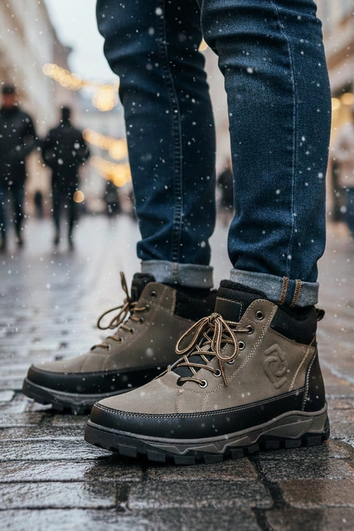 Groene heren, gevoerde sneakers Elias