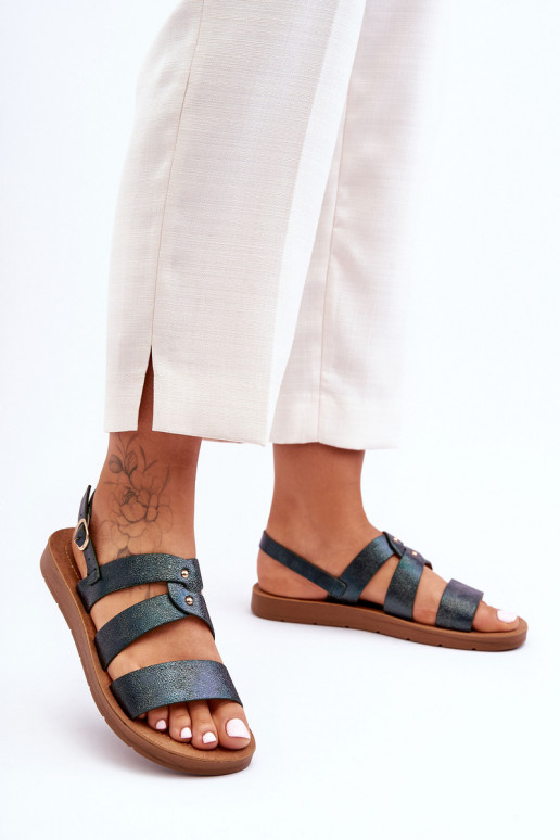 Glitters Dames sandalen kaki kleuren Catalia