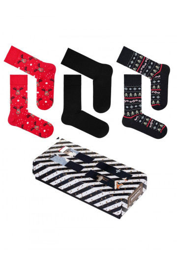 Kerstkousen set voor mannen in doos, 3 paar 2