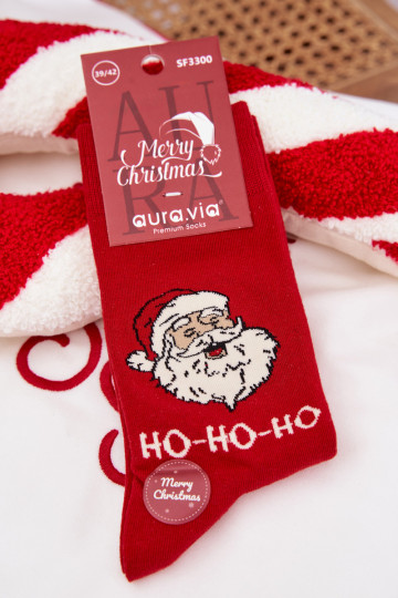 Skarpety Het heeftnnen Kerstmis Śmiejący Się Kerstman rood