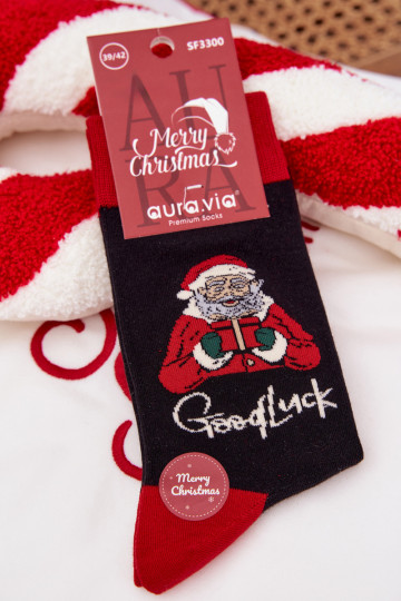 Skarpety Het heeftnnen Kerstmis met de inscriptie I Śmiejącym Się Kerstmanem zInart