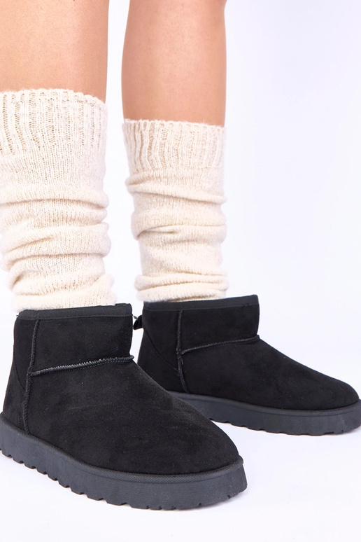 Zwarte sneeuwschoenen met bont Roelle