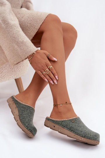 schoenen eigengemaakt Slippers Dames Inblu ED000031 groene kleur