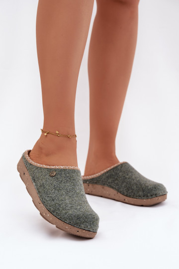 schoenen eigengemaakt Slippers Dames Inblu ED000031 groene kleur 2