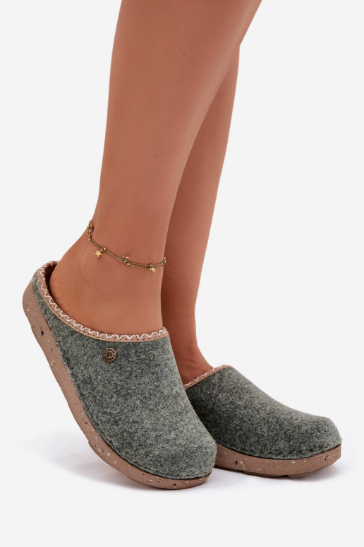 schoenen eigengemaakt Slippers Dames Inblu ED000031 groene kleur