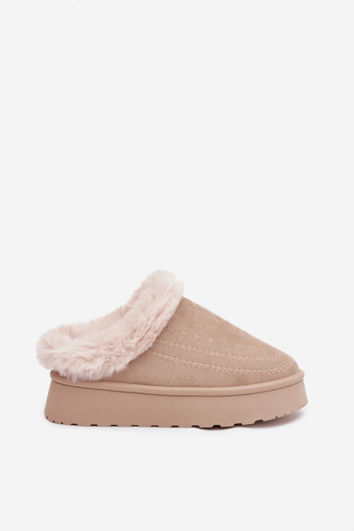 SneeuIn laarzen Dames met platform met bont I Przeszyciami ivoor Arelina