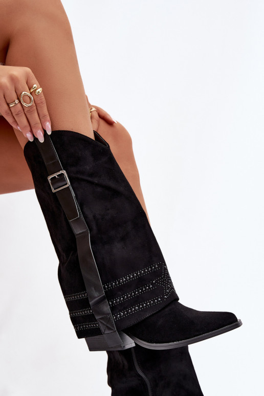 laarzen coInboystijl Dames Met Decoratie I met gespen zInart Camilora