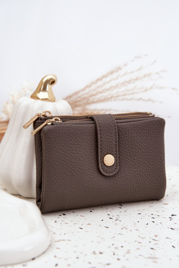 Dames portemonnee van ecoleer grijs Ilissea