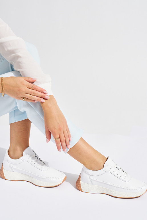 Dames leer Initte kleur sportschoenen