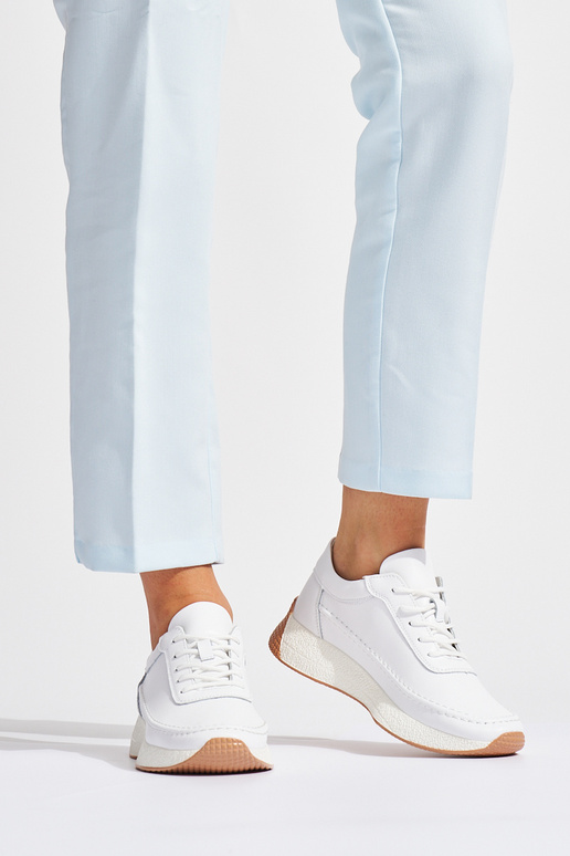 Dames leer Initte kleur sportschoenen