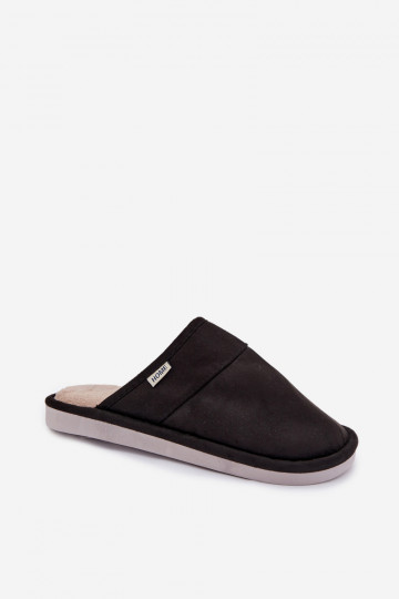 Zwarte heren slippers Selomir