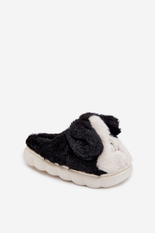 Kinderen met bont Slippers Puppys zInart Farnise