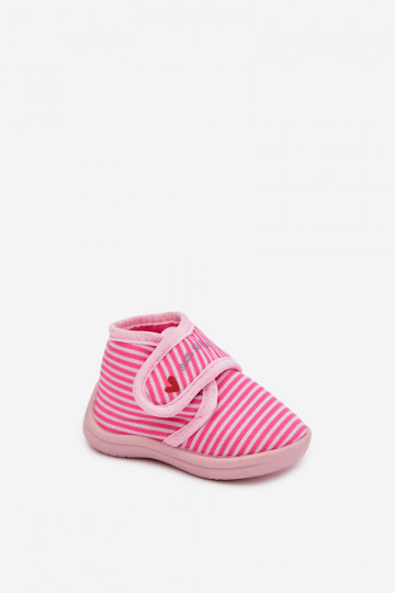 Slippers Kinderen met zelfklevende bevestigingsmiddelen met strepen roze Lavelle
