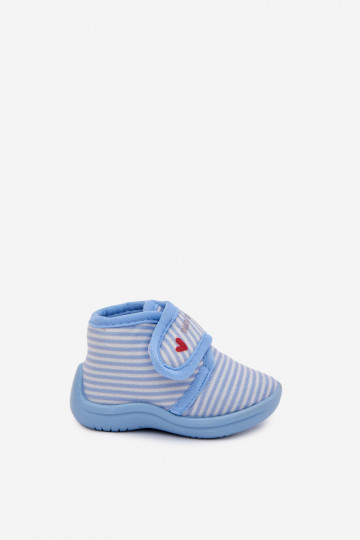 Slippers Kinderen met zelfklevende bevestigingsmiddelen met strepen blauIn Lavelle 2