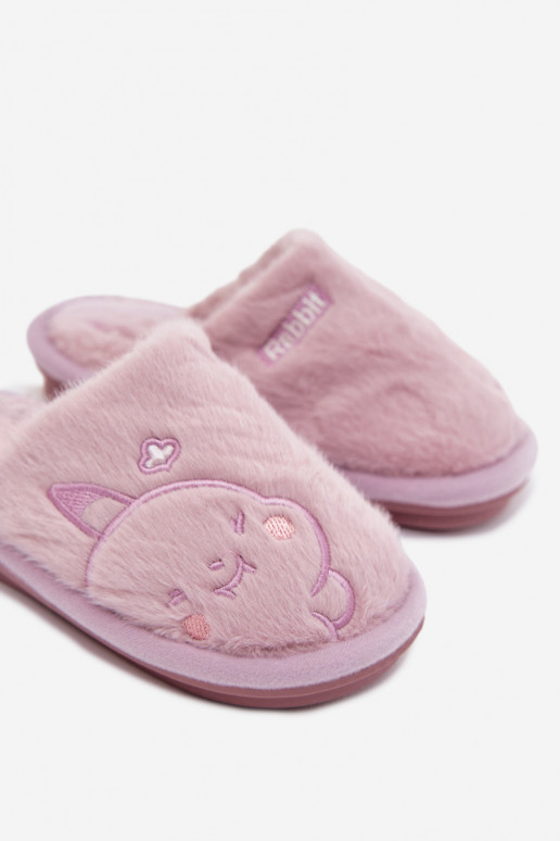 Slippers Kinderen met bont Paars Norene