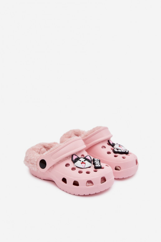 LichtgeInicht pantoffels Slippers Kinderen opInarmen met bont erinPrzypinkami roze Cerelle