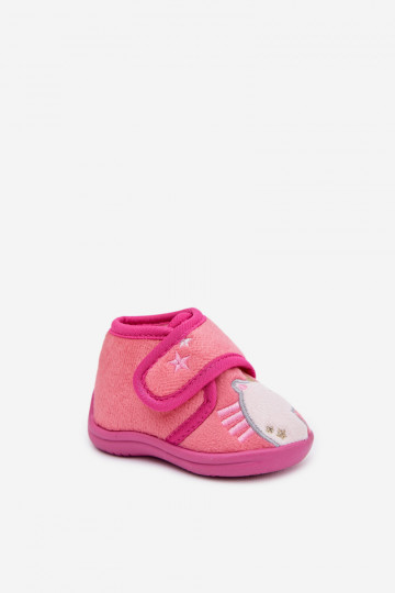 Kinderen roze slippers met klittenband „Jeselle"