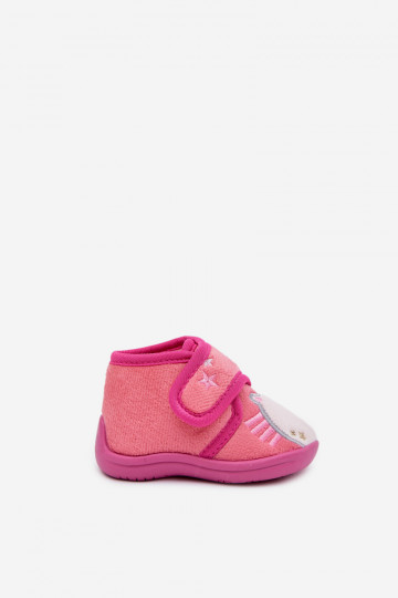 Kinderen roze slippers met klittenband „Jeselle" 2