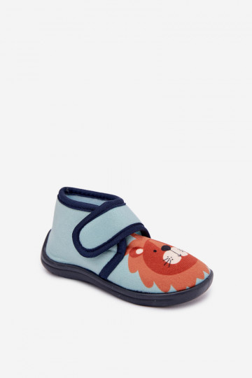 Kinderen blauwe slippers met klittenband „Katline"