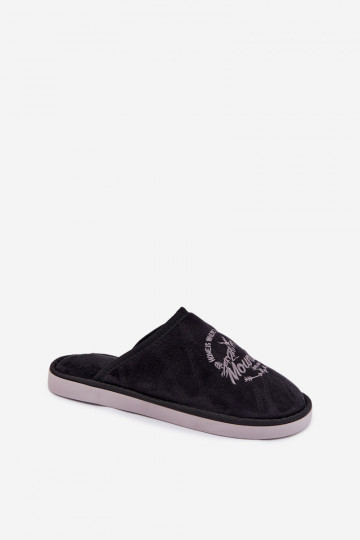 Heren zwarte slippers „Tiranne"