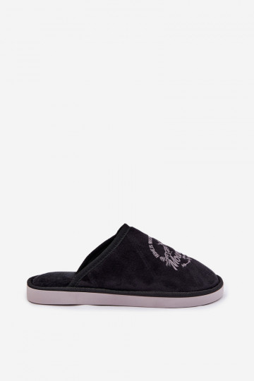 Heren zwarte slippers „Tiranne" 2