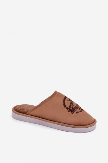 Heren bruine slippers „Tiranne"
