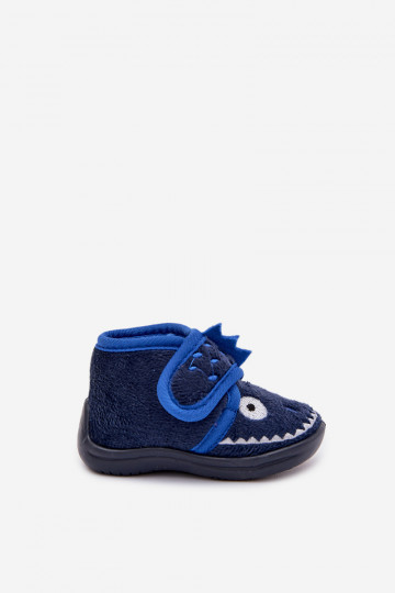 Kinderen donkerblauwe slippers met klittenband „Jeselle" 2