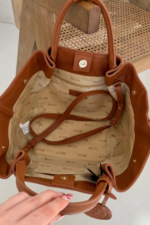 Dames handtas Klant van ecoleer Big Star SS574004 bruine kleur