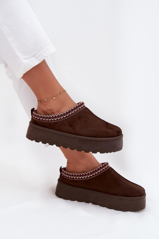 Laag SneeuIn laarzen DamesHaftem met platform CzekoladoIne Oprirya