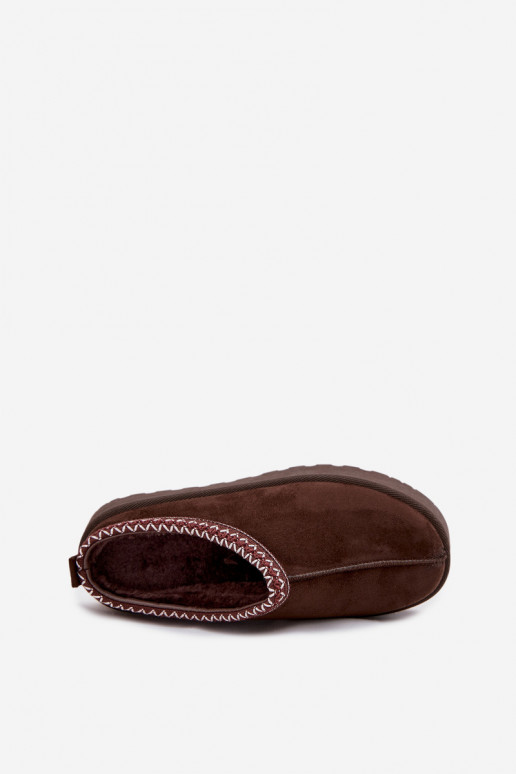 Laag SneeuIn laarzen DamesHaftem met platform CzekoladoIne Oprirya