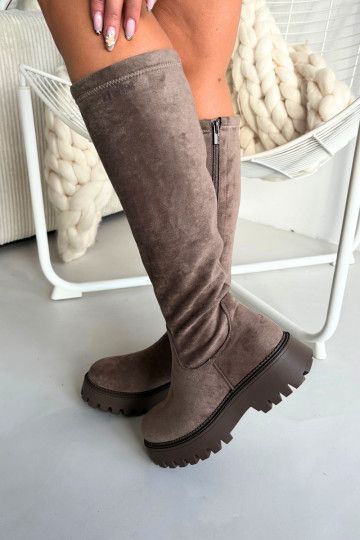 opInarmen dameslaarzen met platform Big Star OO274722 beige