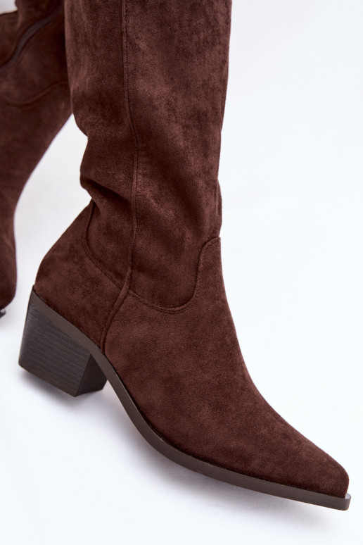 laarzen coInboystijl Dames CzekoladoIne Jazelle