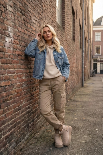 SneeuIn laarzen DamesOpturalnego van suèdeu beige Het heeftirene