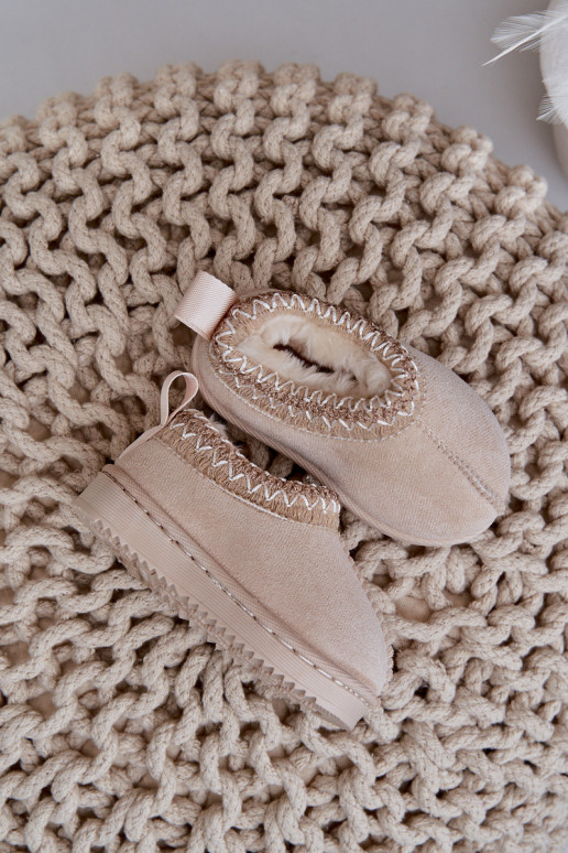 SneeuIn laarzen Laarzen Kinderen met platform opInarmen met bont erin ivoor Vilabria