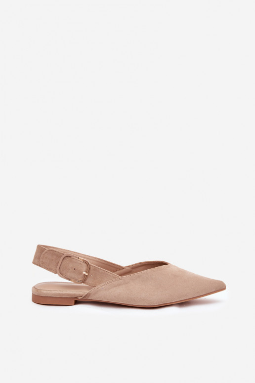 Ballerinas Dames met gespen beige Tanelia