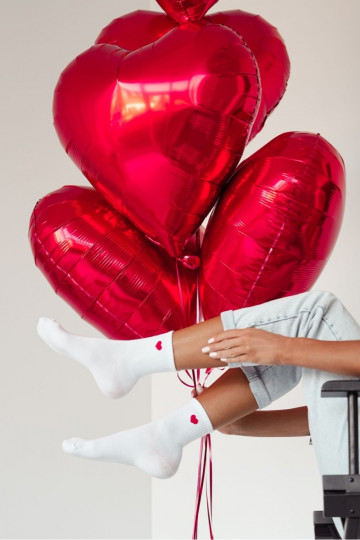 Sokken Dames Drobne Serduszko Initte kleur