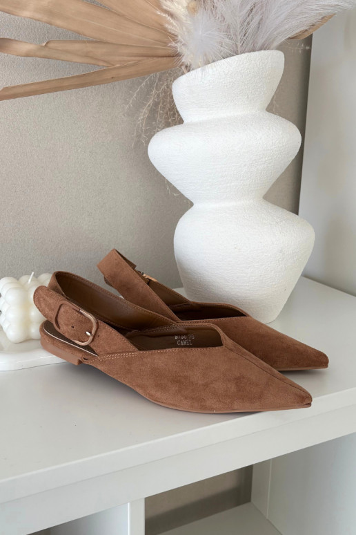 Ballerinas Dames met gespen bruine kleur Tanelia