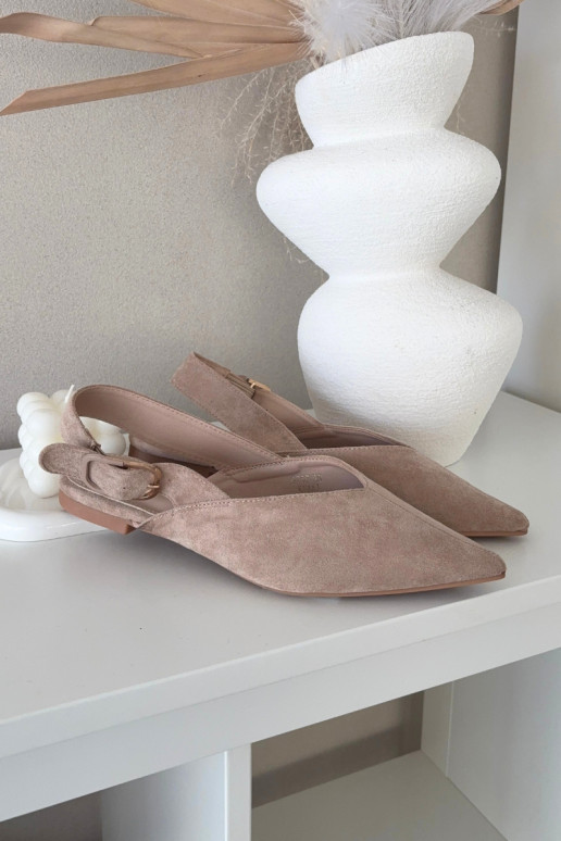 Ballerinas Dames met gespen beige Tanelia