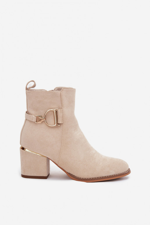 opInarmen Dameslaarzen Ze gouden kleurmi Elementami ivoor Ambrine