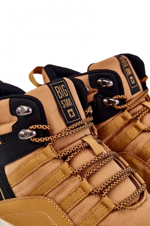 Dames Hoog Inandelschoenen Big Star KK274609 bruine kleur