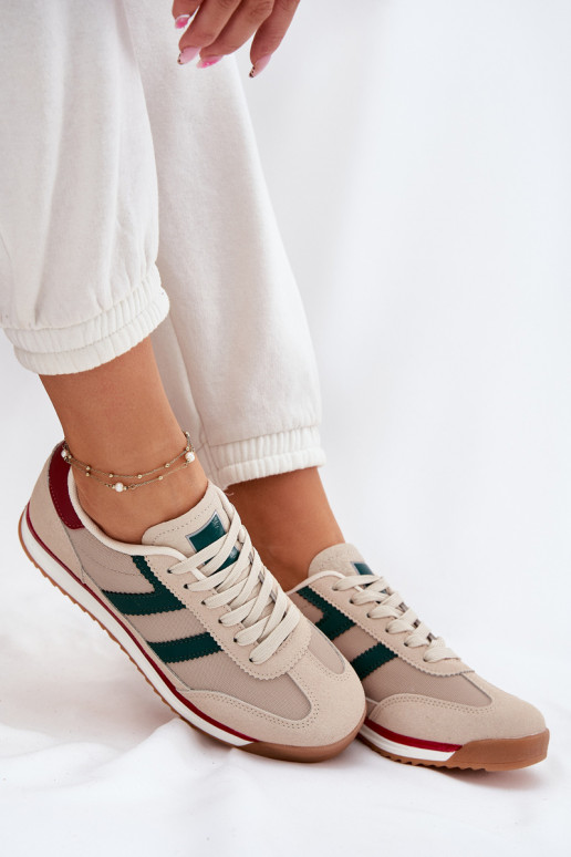 Laag Sneakers model schoenen Dames beige Rulaana