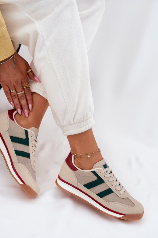 Laag Sneakers model schoenen Dames beige Rulaana