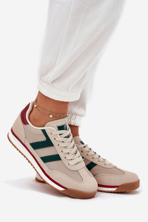 Laag Sneakers model schoenen Dames beige Rulaana