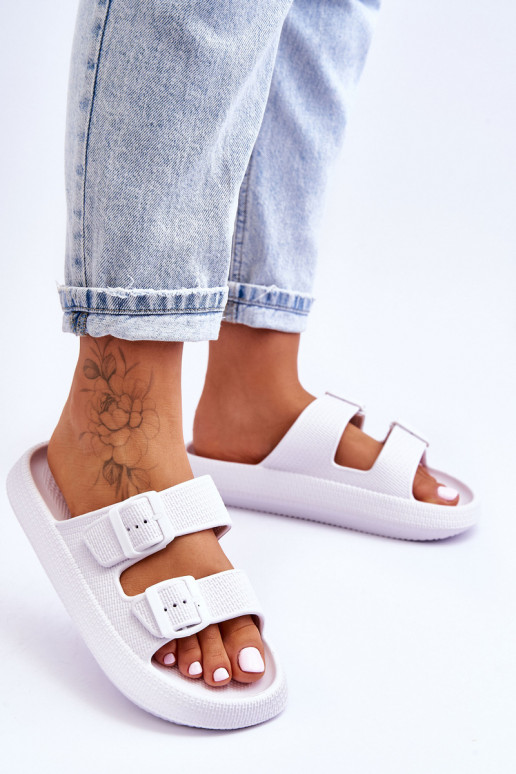 Damesschuimslippers Met Strepen Initte kleur Sharmen