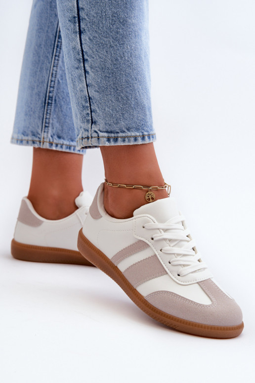 Dames laag Eko Leer Sneakers model schoenen INit-grijs Relialia