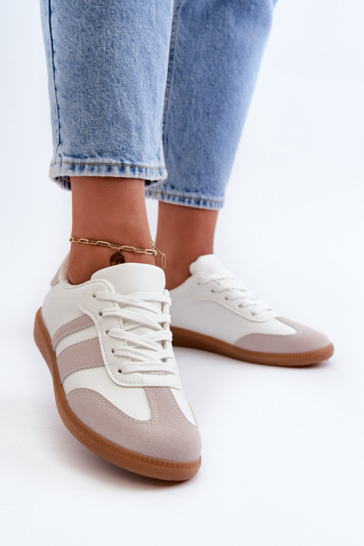 Dames laag Eko Leer Sneakers model schoenen INit-grijs Relialia