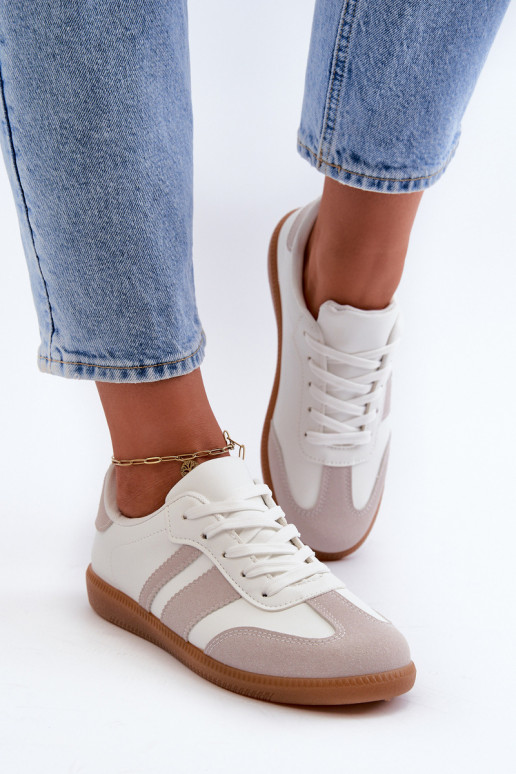 Dames laag Eko Leer Sneakers model schoenen INit-grijs Relialia