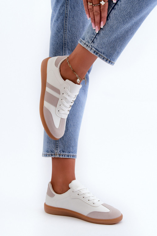 Dames laag Eko Leer Sneakers model schoenen INit-grijs Relialia