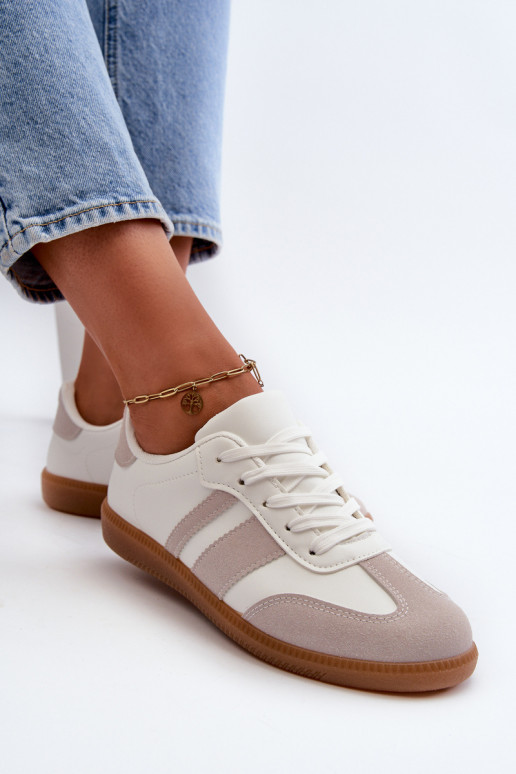 Dames laag Eko Leer Sneakers model schoenen INit-grijs Relialia