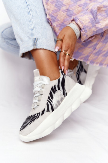 Dames Sportieve stijl schoenen met platform Lu Boo grijs